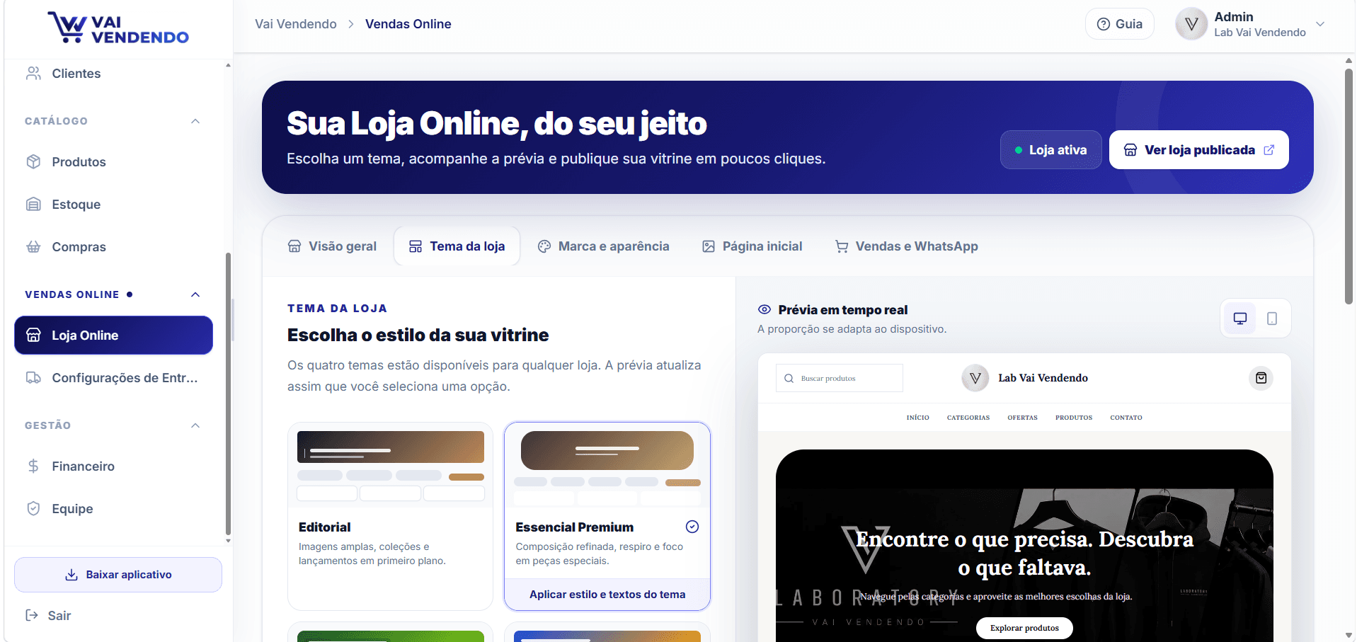 Personalização